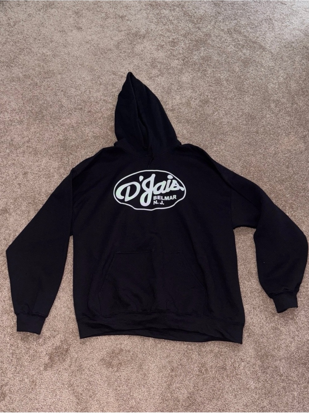 New d’jais Belmar black sweatshirt hoodie